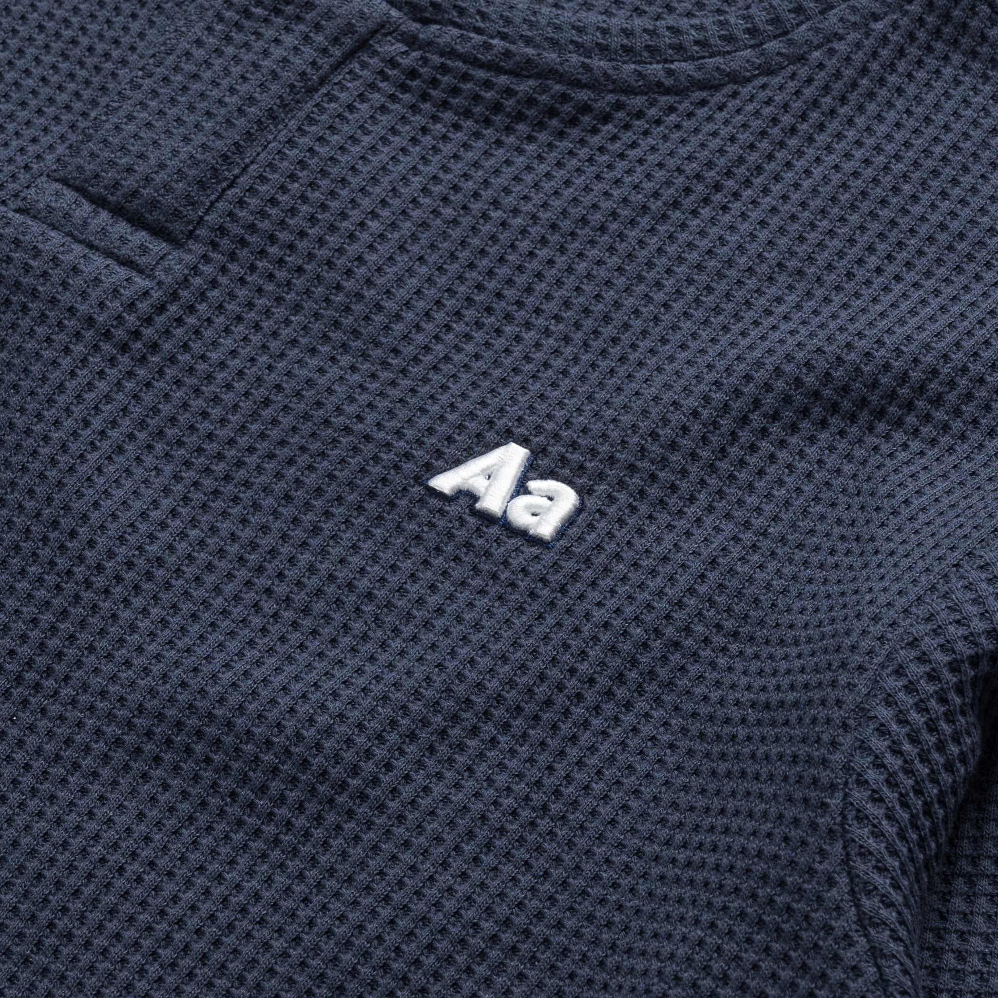  AA WAFFLE LONG SLEEVE // NAVY 