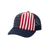  AA FLAG TRUCKER CAP // NAVY 