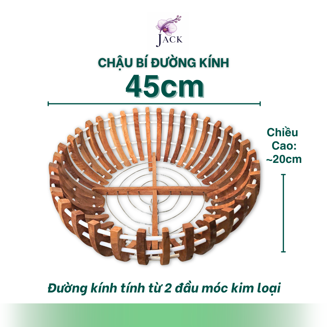  Chậu Gỗ Hình Quả Bí và Hoa Sen Tuyệt Đẹp Trồng Lan, Cây Cảnh 