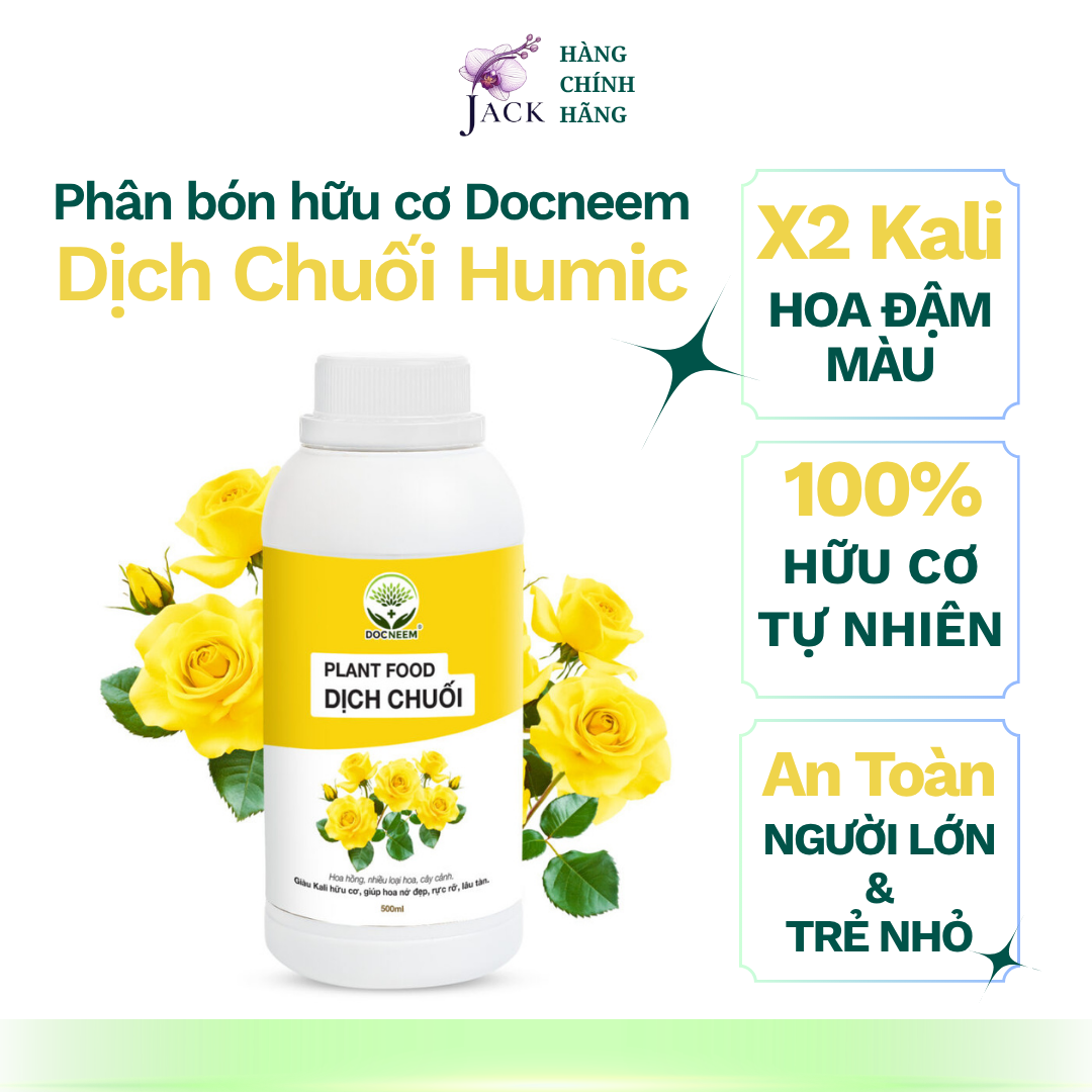  Phân bón hữu cơ dịch chuối humic Docneem 
