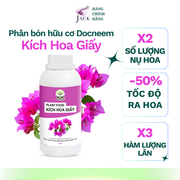  Phân bón kích hoa giấy DOCNEEM – Siết đọt, bật nụ nhanh, hoa dày màu đậm 