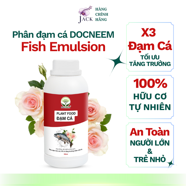  Phân bón đạm cá Fish Emulsion DOCNEEM – Dưỡng lá xanh dày & cây lớn nhanh 