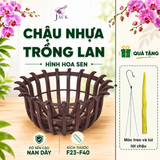  Chậu Nhựa Trồng Lan Hình Hoa Sen Jack - Nan Dày, Kèm Móc 