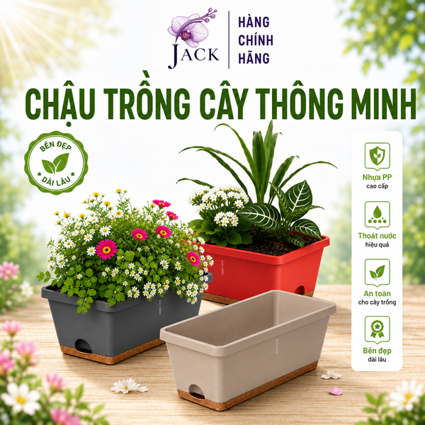  Bộ Chậu Chữ Nhật Monrovia — Chậu Nhựa PP Cao Cấp Trồng Cây Ban Công, Cửa Sổ 
