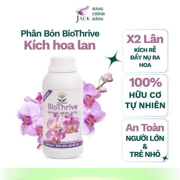  Phân bón kích hoa Lan Biothrive DOCNEEM – Ra nụ mạnh, hoa dày, màu sắc rực rõ Bình 500ml 