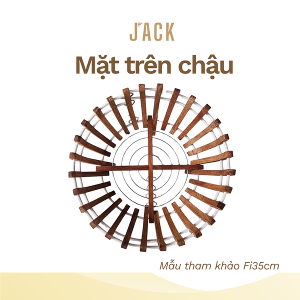  Chậu gỗ căm xe trồng lan hình quả bí cao cấp 