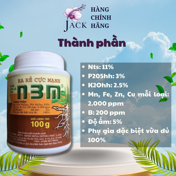  Phân bón siêu kích rễ N3M – Ra rễ cực mạnh, phục hồi cây nhanh chóng 