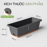  Bộ Chậu Chữ Nhật Monrovia — Chậu Nhựa PP Cao Cấp Trồng Cây Ban Công, Cửa Sổ 