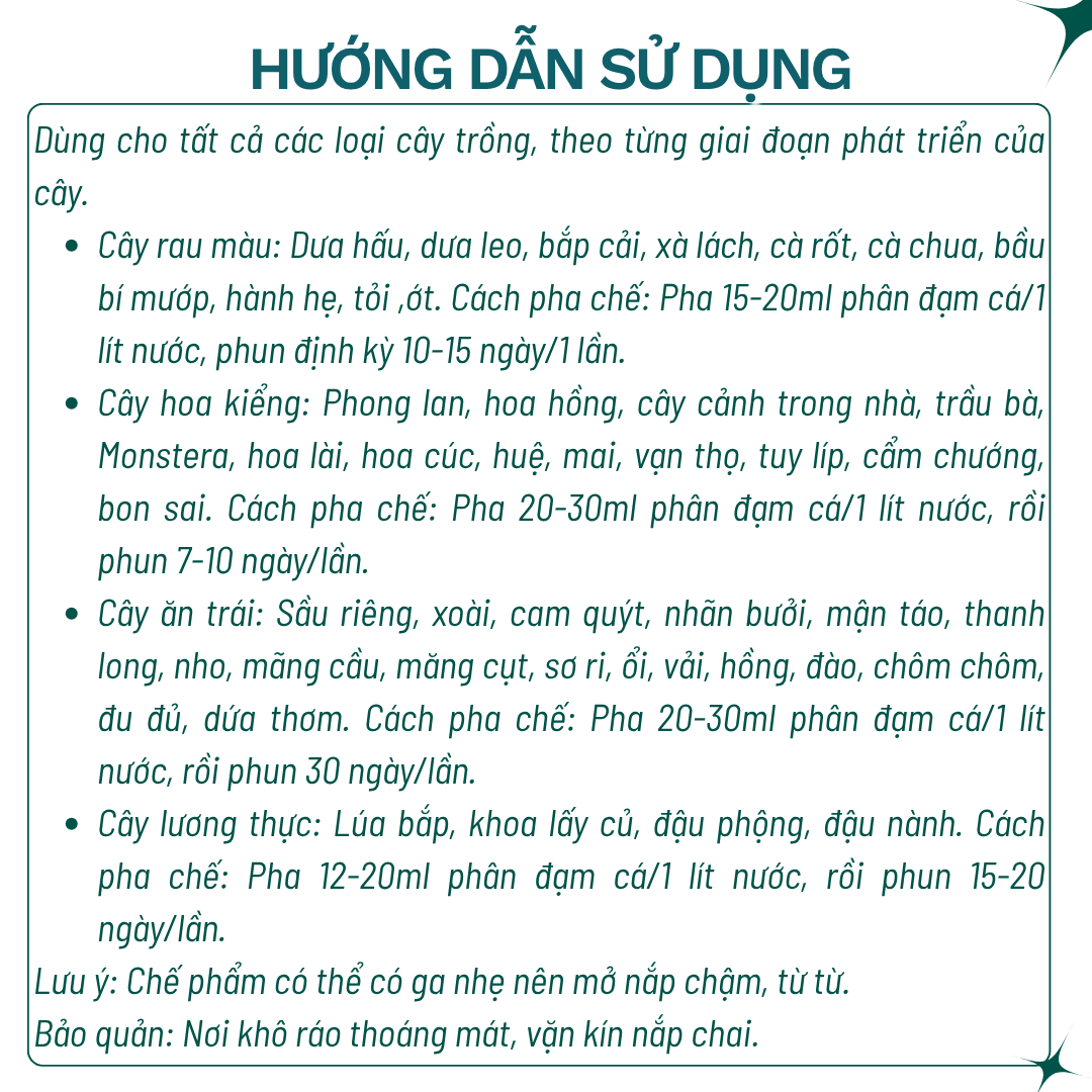  Phân bón đạm cá Fish Emulsion DOCNEEM – Dưỡng lá xanh dày & cây lớn nhanh 
