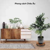  Đế gỗ lót chậu hình tròn có bánh xe Monrovia – Di chuyển chậu cây nhẹ nhàng, không trầy sàn 