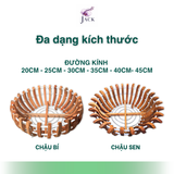  Chậu Gỗ Hình Quả Bí và Hoa Sen Tuyệt Đẹp Trồng Lan, Cây Cảnh 