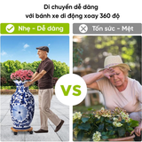  Đế gỗ lót chậu hình tròn có bánh xe Monrovia – Di chuyển chậu cây nhẹ nhàng, không trầy sàn 