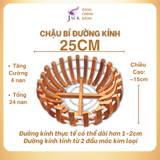  Chậu Gỗ Trồng Lan Nan Tăng Cường Hình Quả Bí và Hoa Sen - Chất Liệu Gỗ Nhãn 