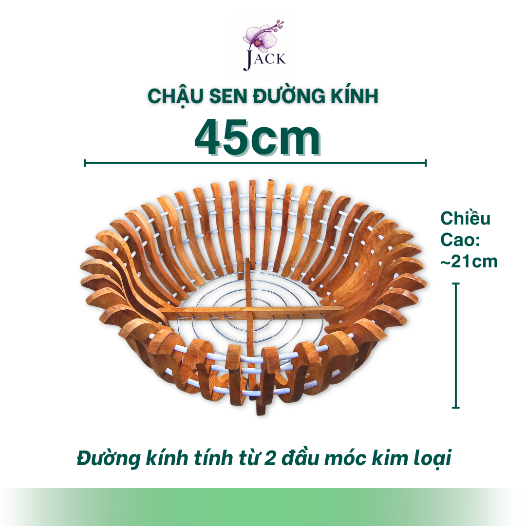  Chậu Gỗ Hình Quả Bí và Hoa Sen Tuyệt Đẹp Trồng Lan, Cây Cảnh 