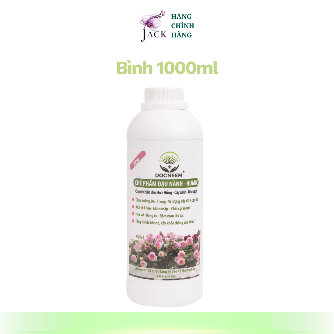  Phân bón đậu tương Humic DOCNEEM – Cho Hoa Hồng, Cây Cảnh và Rau Sạch 