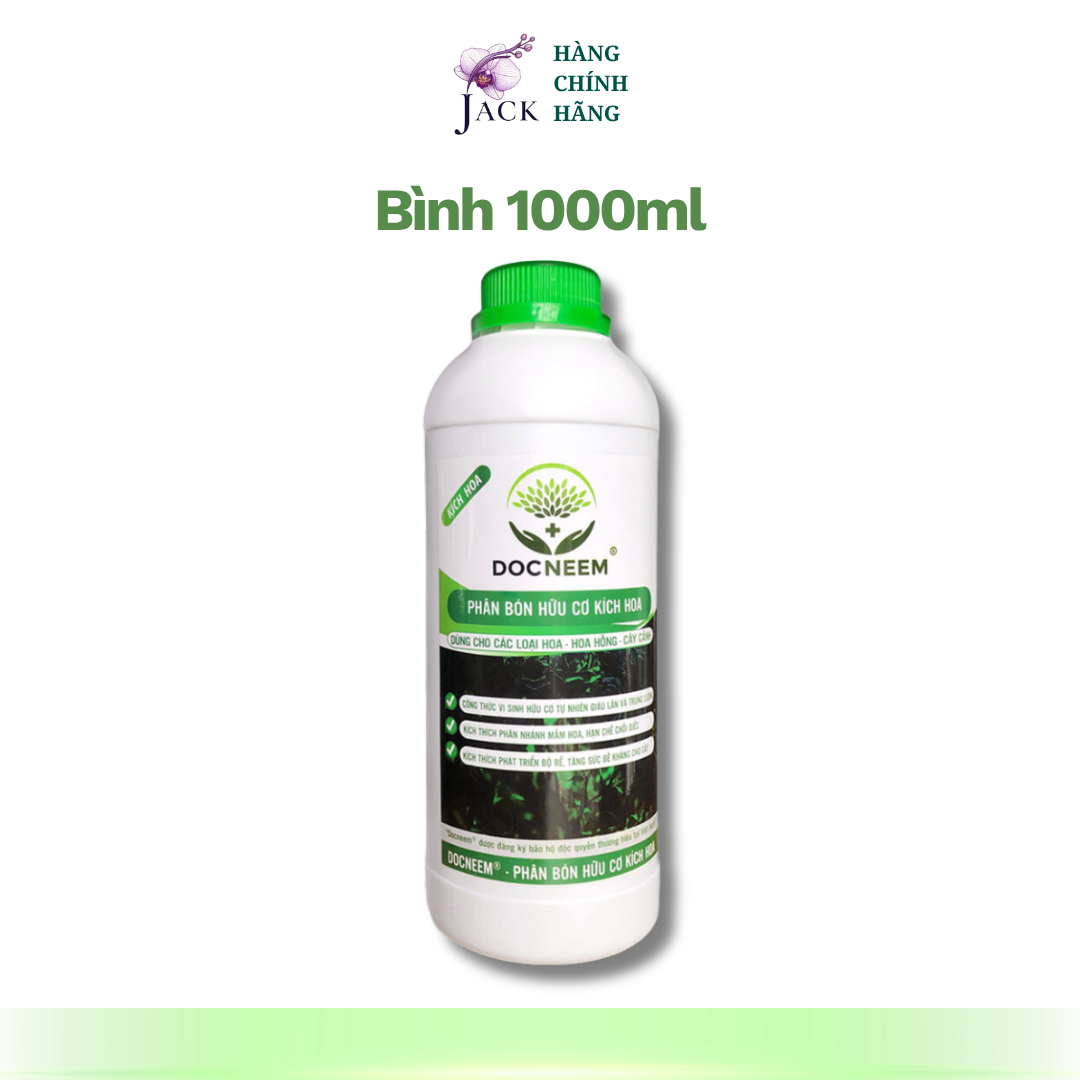 Phân bón hữu cơ kích hoa DOCNEEM – Bật nụ nhanh cho hoa hồng, hoa lan, cây cảnh làm vườn 