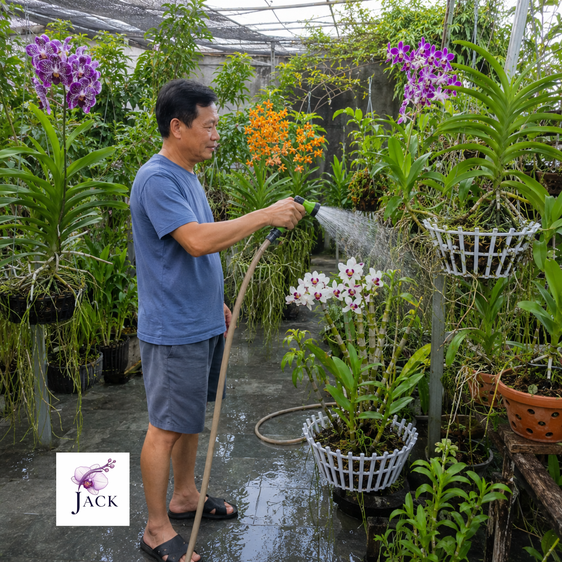  Combo 5 Chậu Nhựa Trồng Lan Giả Gỗ — 5 Kích Thước, 2 Màu, Bền Nhẹ 