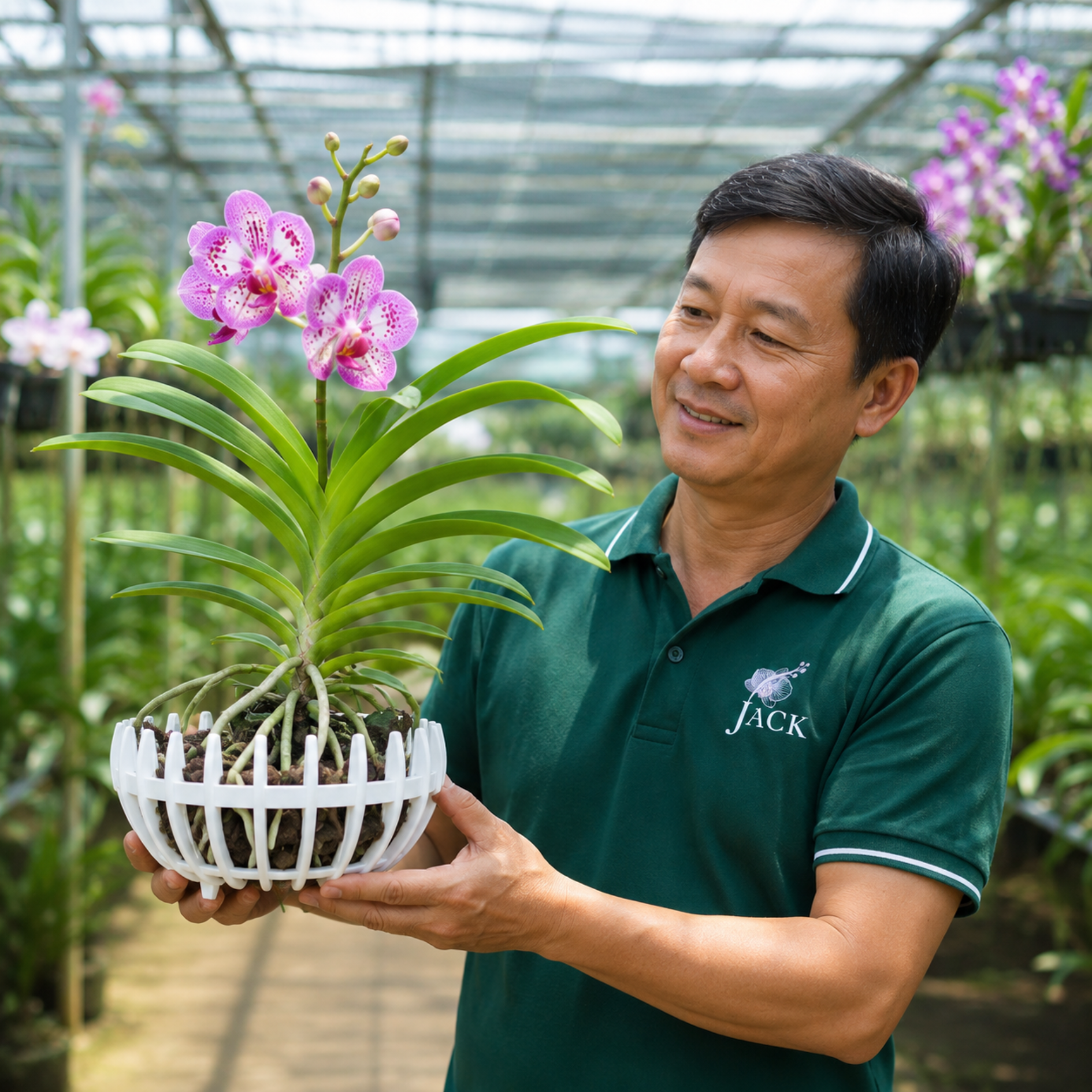  Combo 5 Chậu Nhựa Trồng Lan Hình Quả Bí — 5 Kích Thước, 2 Màu, Bền Nhẹ 