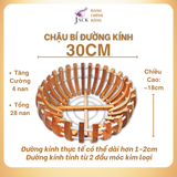  Chậu Gỗ Trồng Lan Nan Tăng Cường Hình Quả Bí và Hoa Sen - Chất Liệu Gỗ Nhãn 
