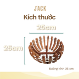  Chậu gỗ căm xe trồng lan hình quả bí cao cấp 