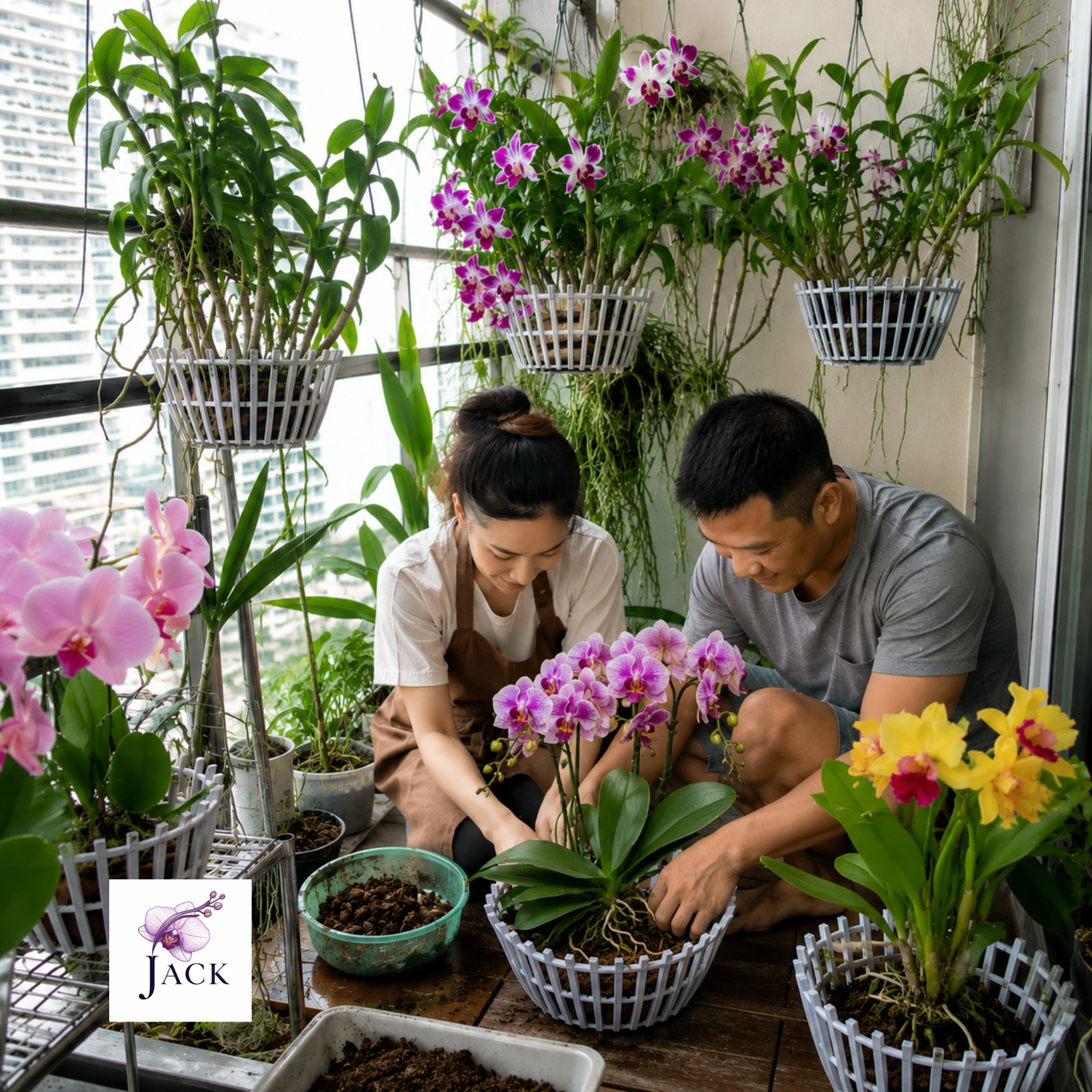  Combo 5 Chậu Nhựa Trồng Lan Giả Gỗ — 5 Kích Thước, 2 Màu, Bền Nhẹ 