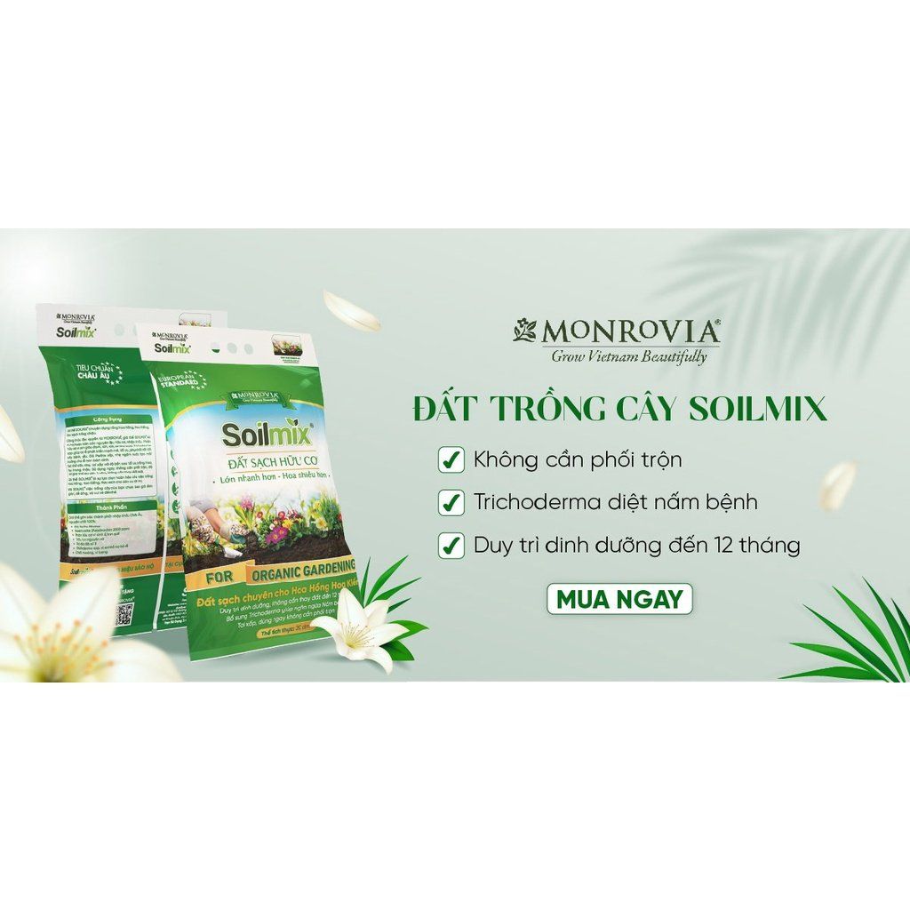  Đất trồng cây bổ sung nấm đối kháng, đá perlite MONROVIA 