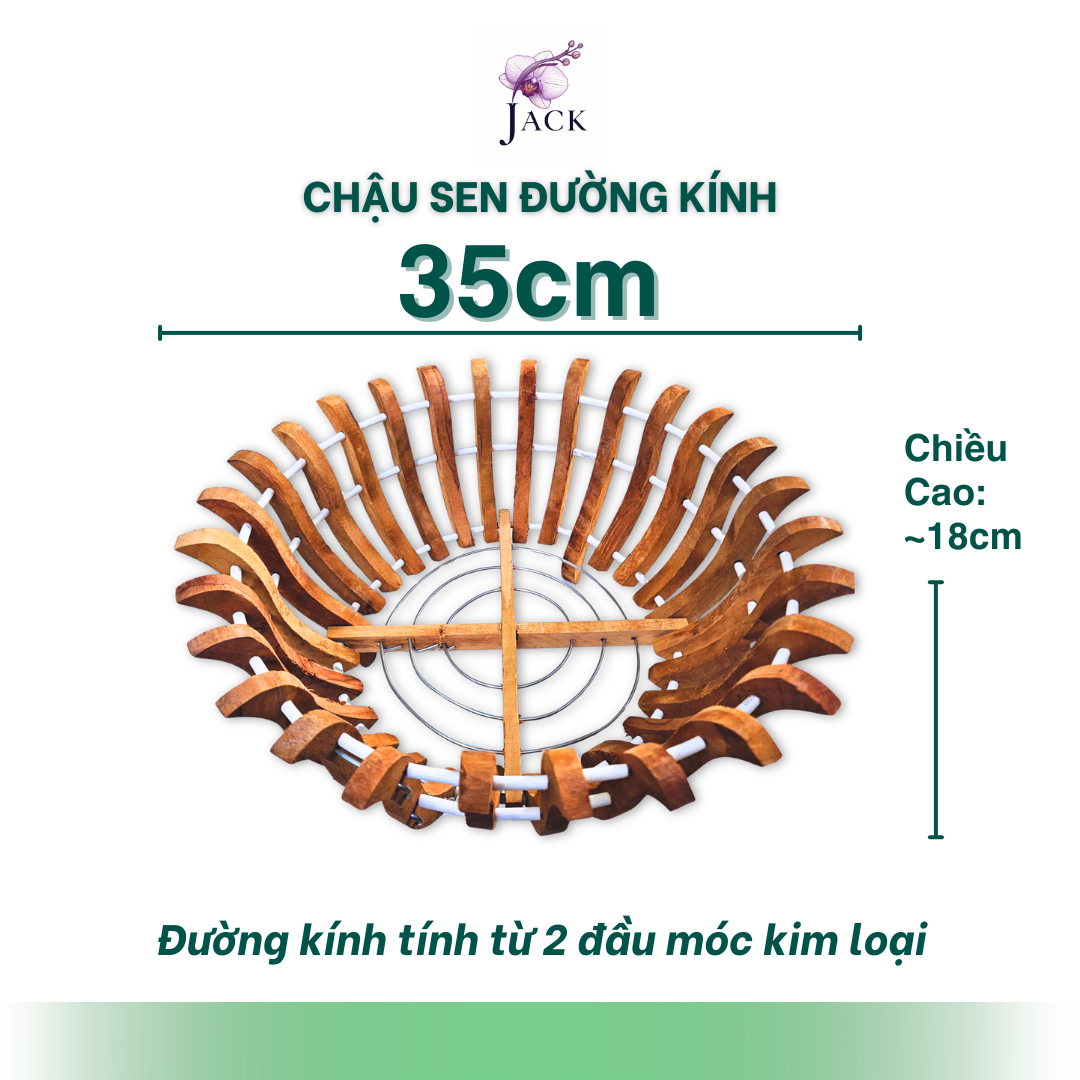  Chậu Gỗ Hình Quả Bí và Hoa Sen Tuyệt Đẹp Trồng Lan, Cây Cảnh 