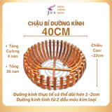  Chậu Gỗ Trồng Lan Nan Tăng Cường Hình Quả Bí và Hoa Sen - Chất Liệu Gỗ Nhãn 