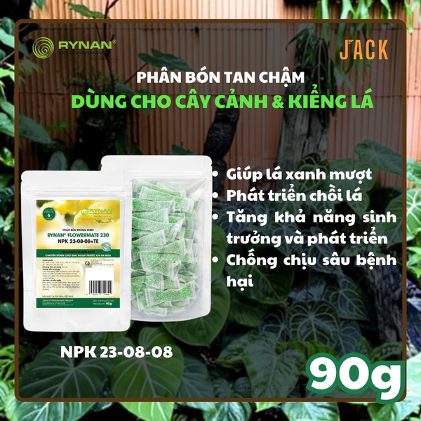  30 túi lưới phân bón tan chậm cây Cảnh RYNAN 23-08-08 (90g) 