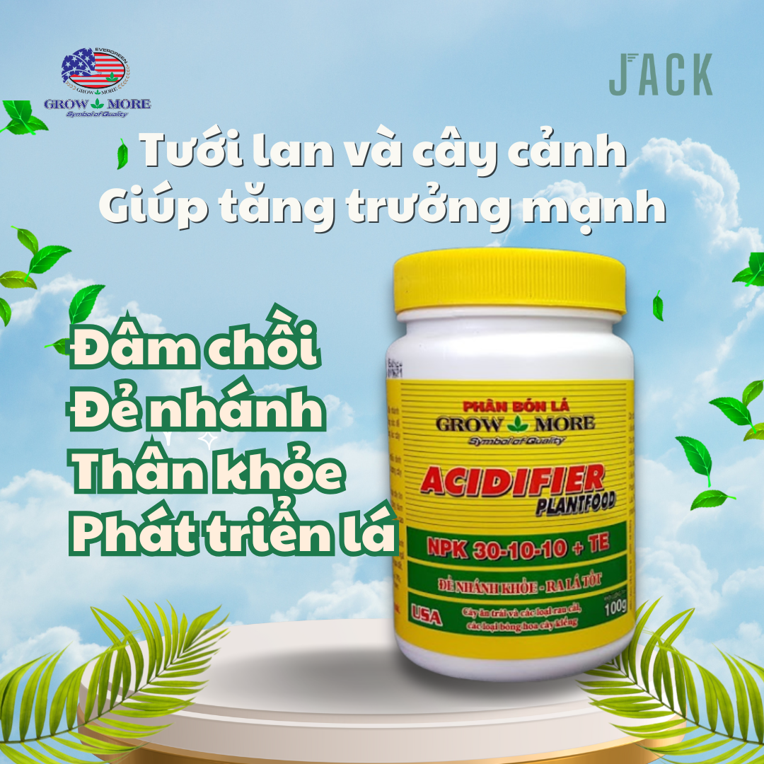  Phân bón cho lan và cây cảnh phát triển Grow More 30-10-10 