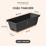  Bộ Chậu Chữ Nhật Monrovia — Chậu Nhựa PP Cao Cấp Trồng Cây Ban Công, Cửa Sổ 