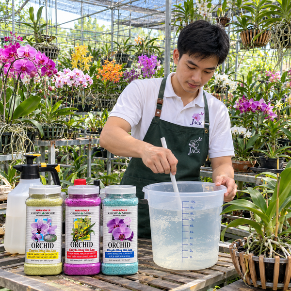  Phân Bón Kích và Dưỡng Hoa Cho Lan Grow More Orchid NPK 6-30-30 - Hũ 567.5g 