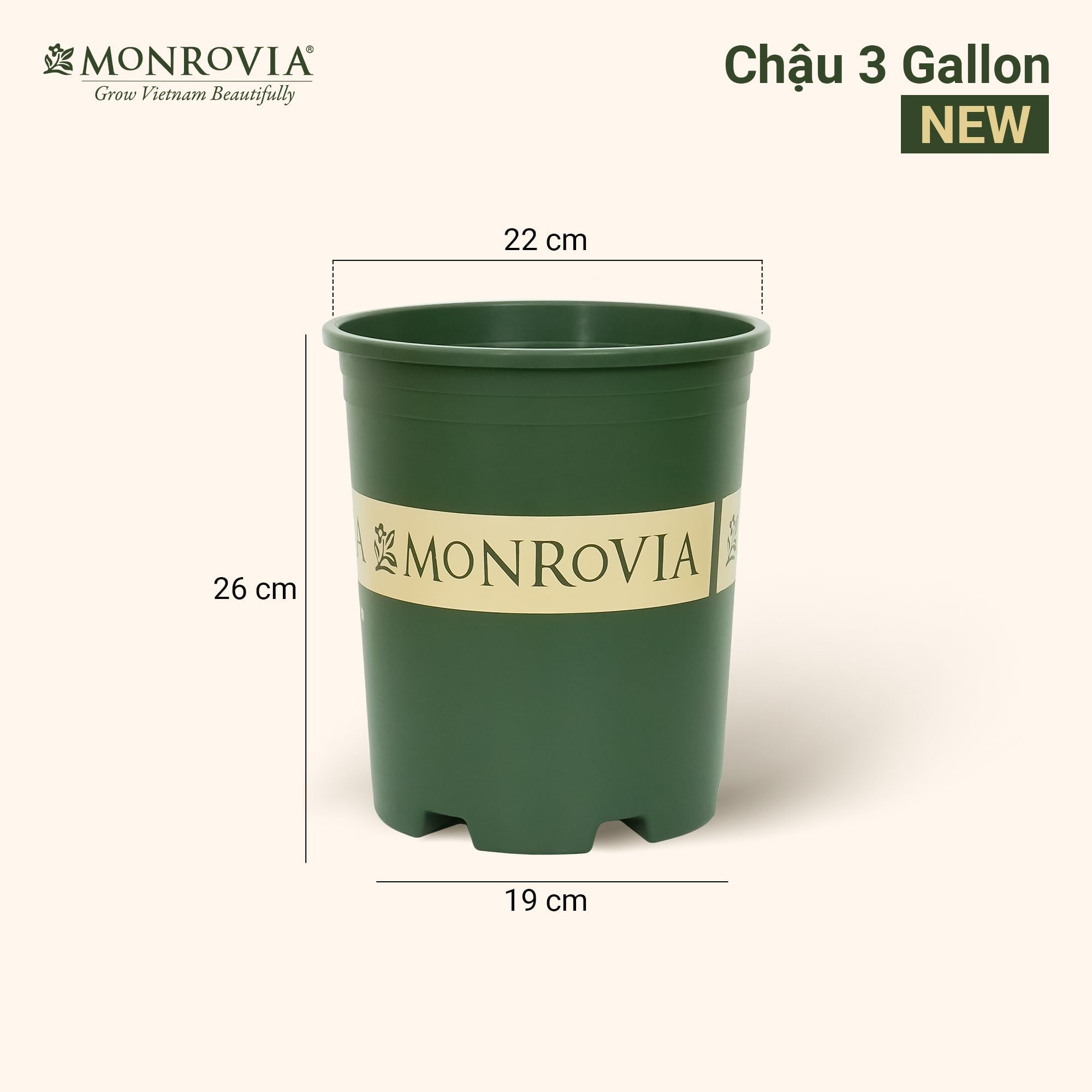  Chậu nhựa trồng cây MONROVIA Size Lớn – Chuẩn Châu Âu, bền đẹp, đa năng để ban công & sân vườn 