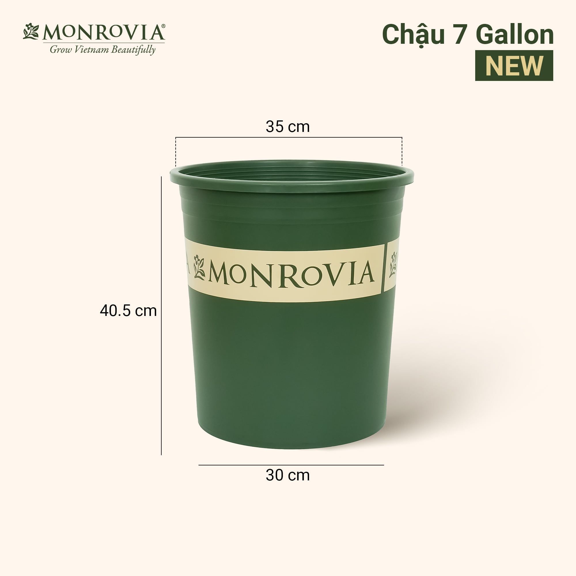  Chậu nhựa trồng cây MONROVIA Size Lớn – Chuẩn Châu Âu, bền đẹp, đa năng để ban công & sân vườn 