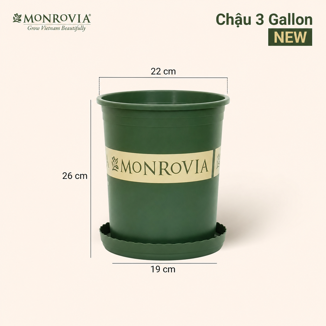  Chậu nhựa trồng cây MONROVIA Size Lớn – Chuẩn Châu Âu, bền đẹp, đa năng để ban công & sân vườn 