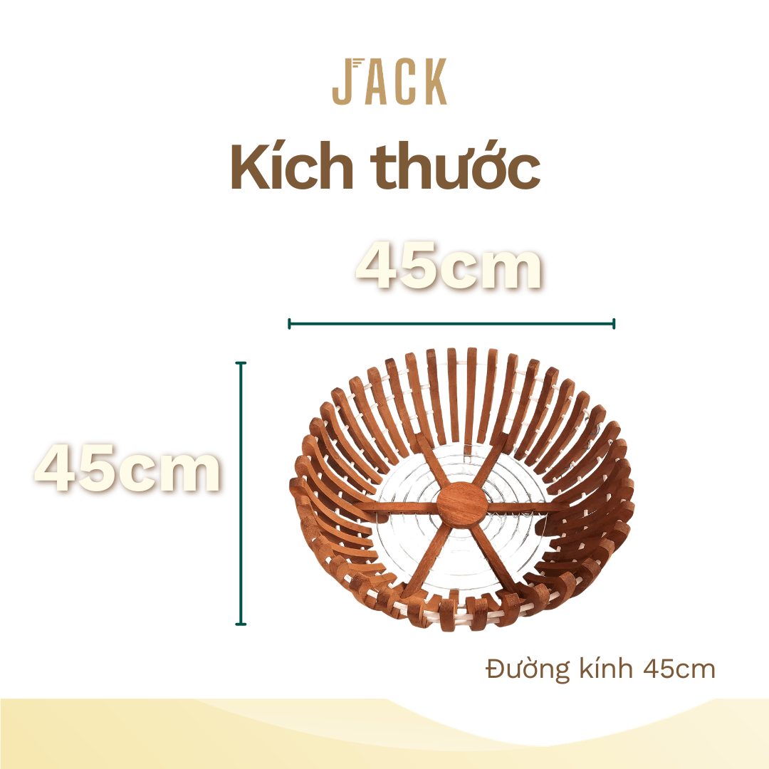  Chậu gỗ căm xe trồng lan Jack hình quả bí cao cấp 