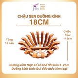  Chậu Gỗ Trồng Lan Nan Tăng Cường Hình Quả Bí và Hoa Sen - Chất Liệu Gỗ Nhãn 