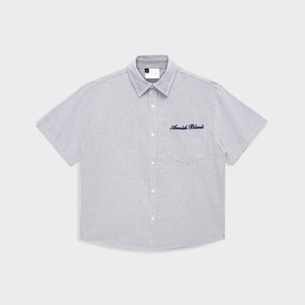  AB02 BASIC STRIPED SHIRT - GREY 