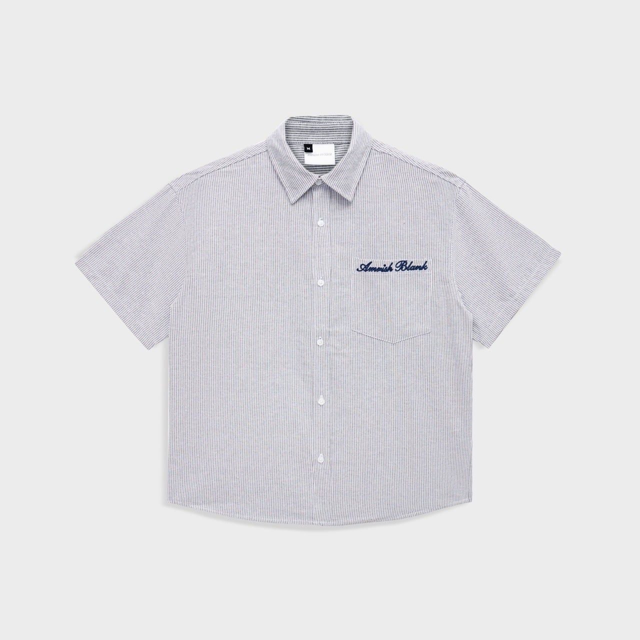  AB02 BASIC STRIPED SHIRT - GREY 