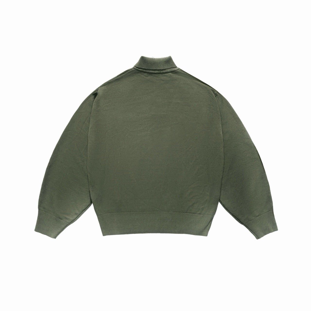  METAL LOGO KNIT POLO SHIRT - OLIVE 