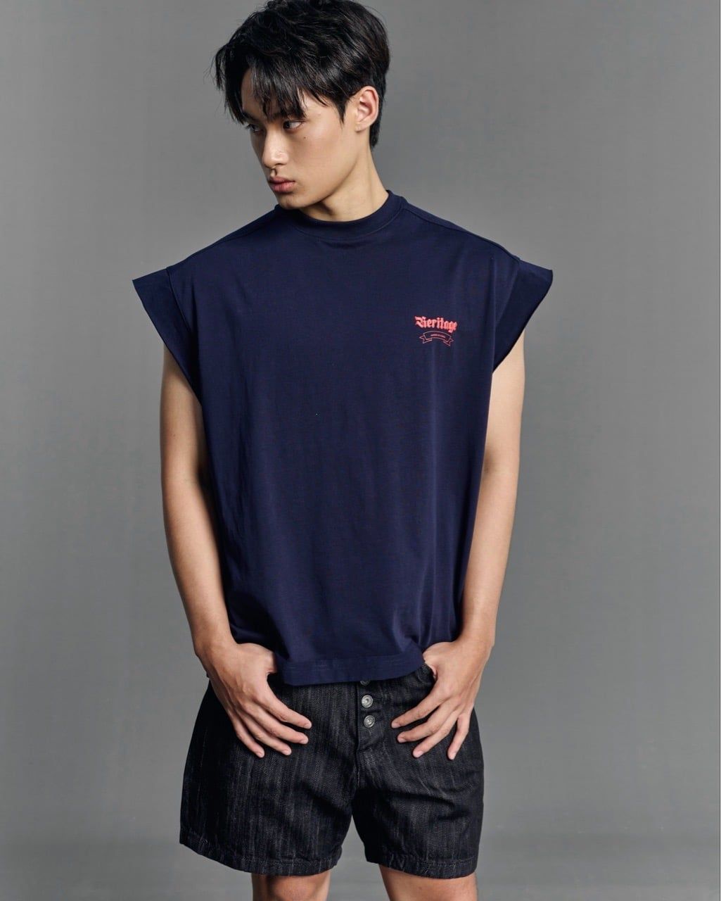  HERITAGE BOXY TANKTOP - NAVY 