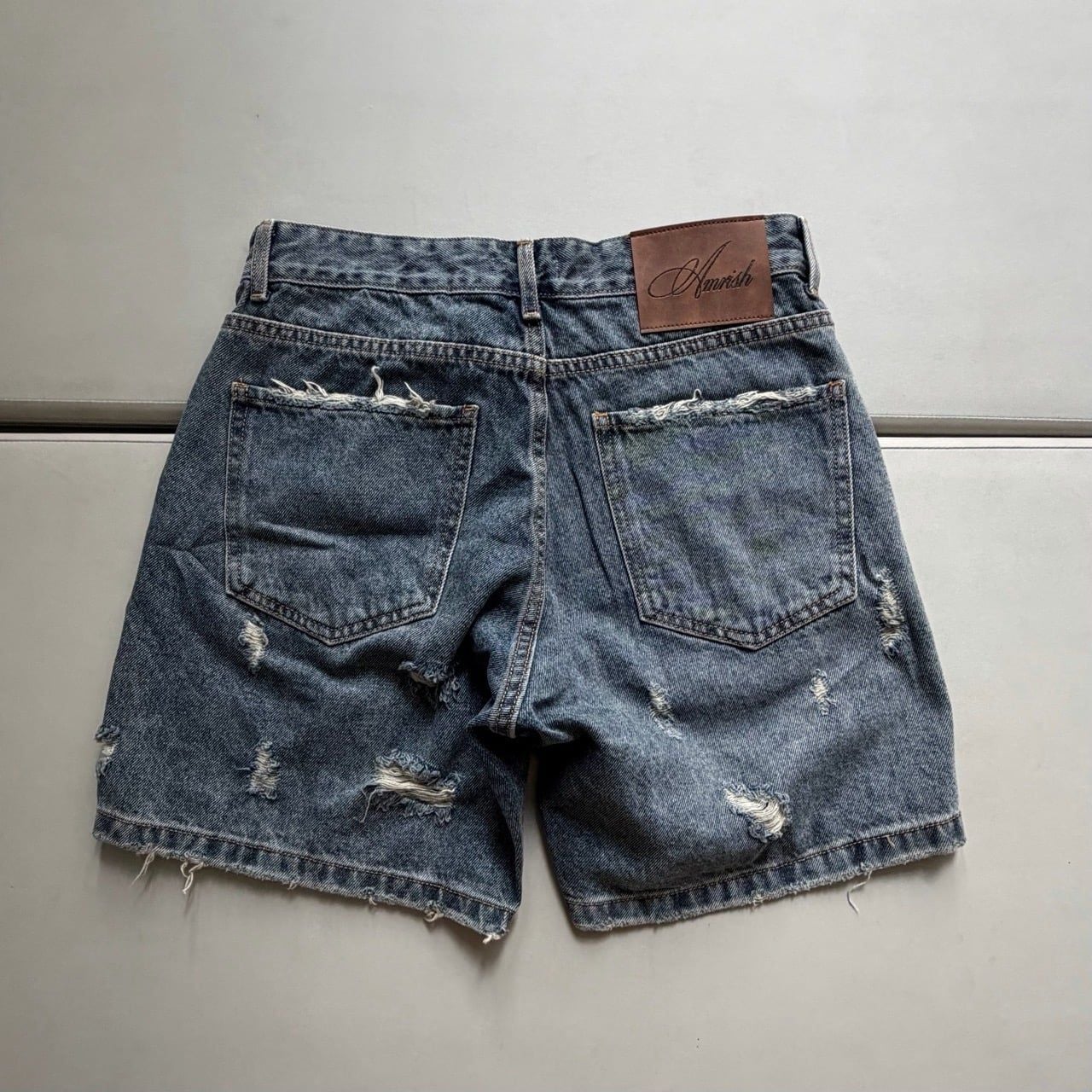  BUTTON WIDE LEG DENIM SHORTS - DYNAMIC BLUE 