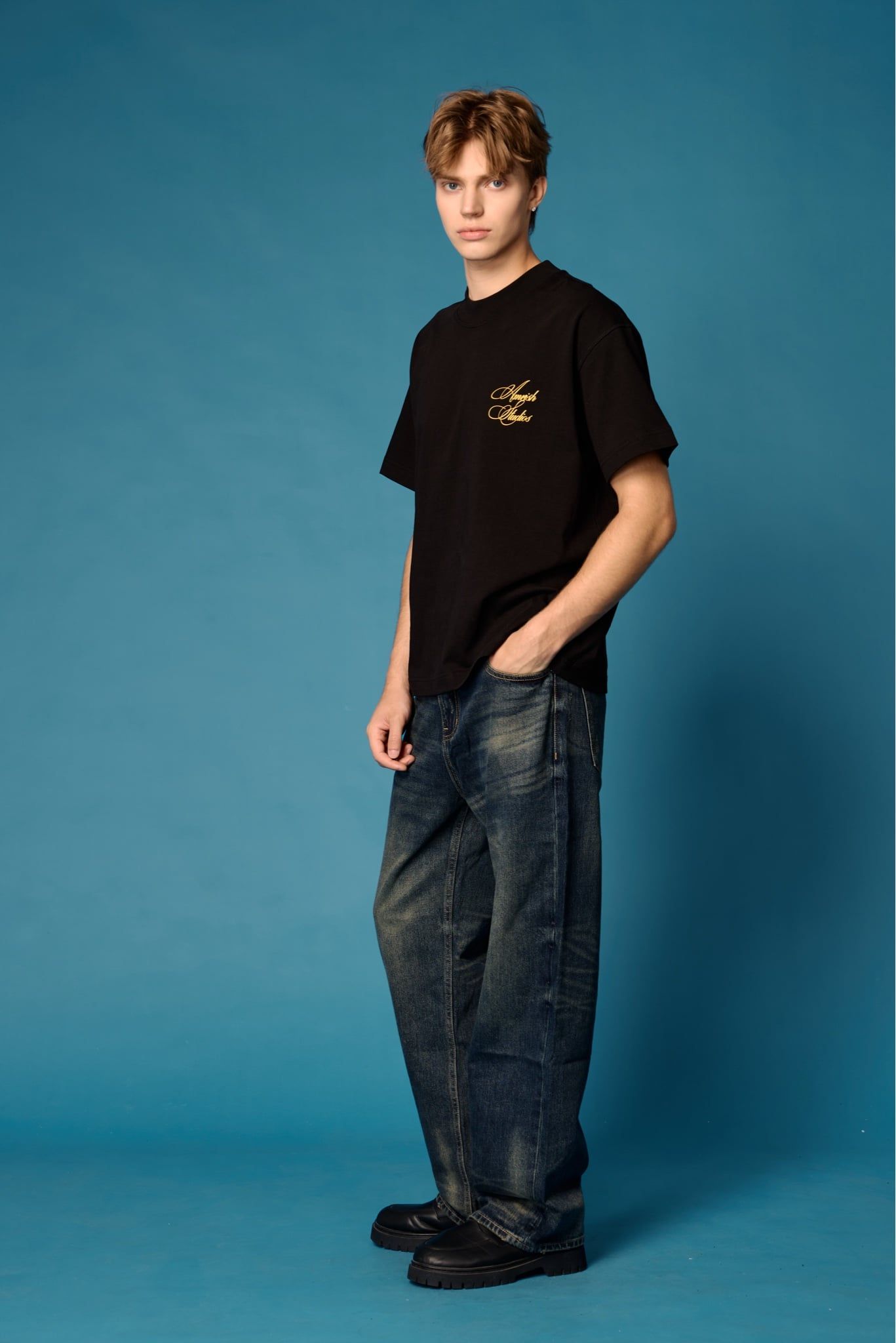  Straight Denim Baggy Jeans - Dusk Blue 