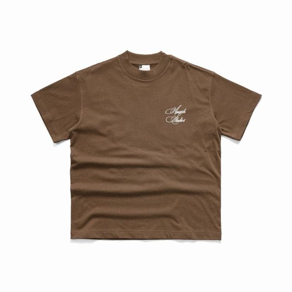  CHAIN STITCH EMBROIDERY TSHIRT  - TAUPE 