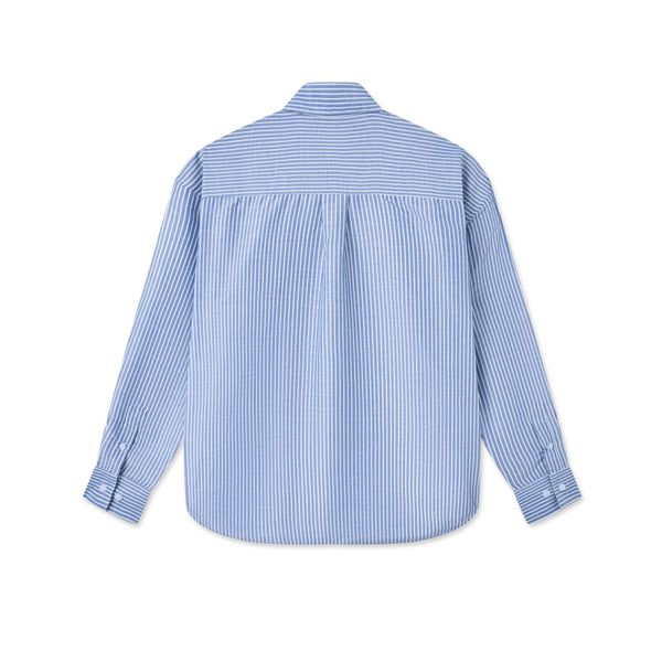  NOLAN STRIPED SHIRT - BLUE 