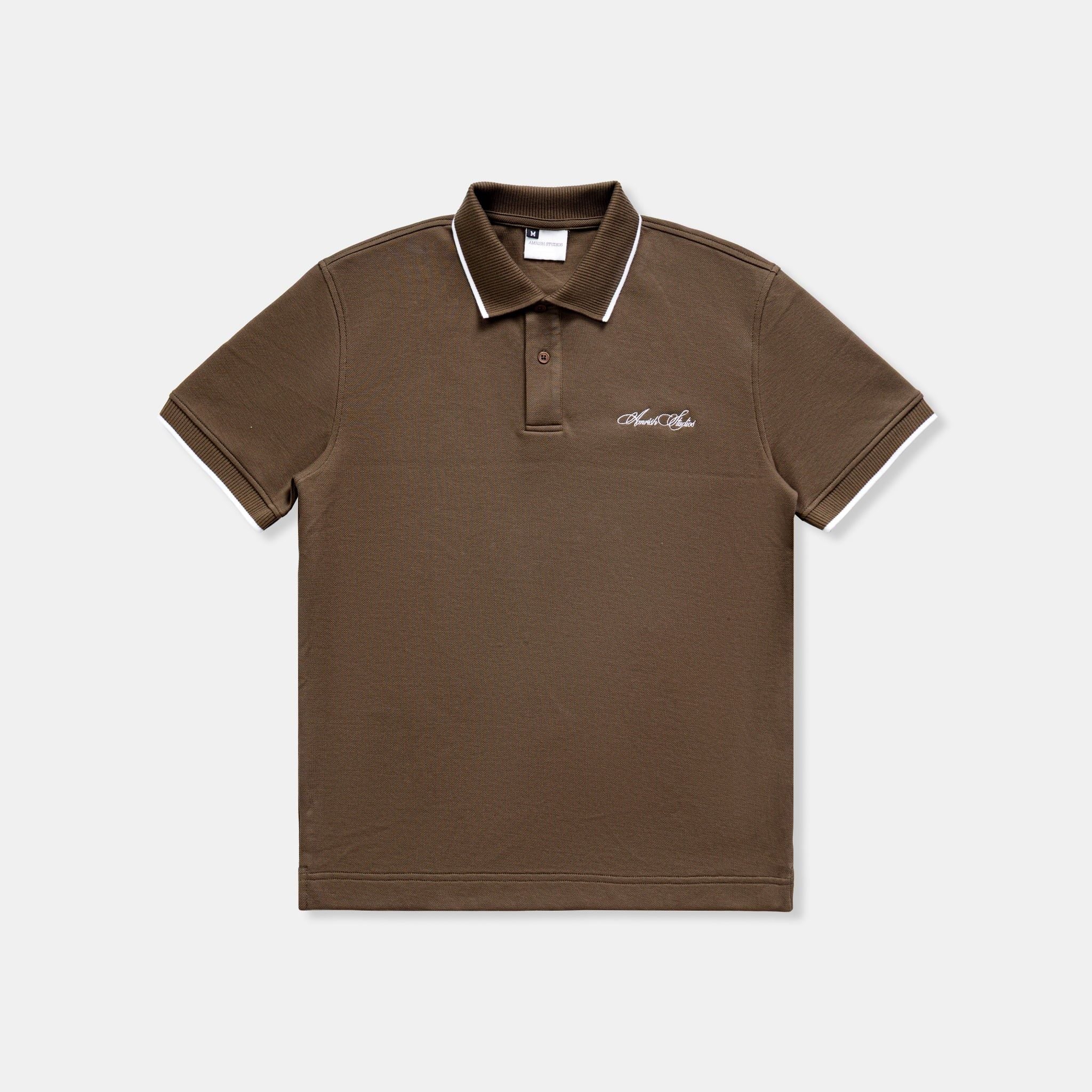  SIGNATURE BASIC POLO SHIRT - BROWN 