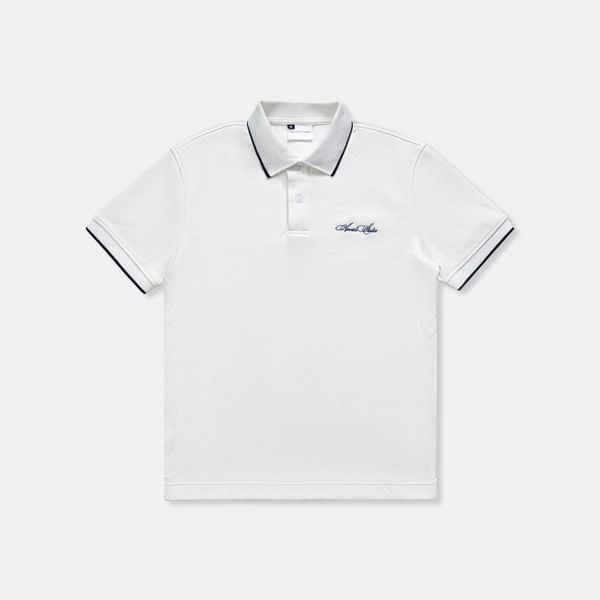  SIGNATURE STRIPED POLO SHIRT - WHITE 