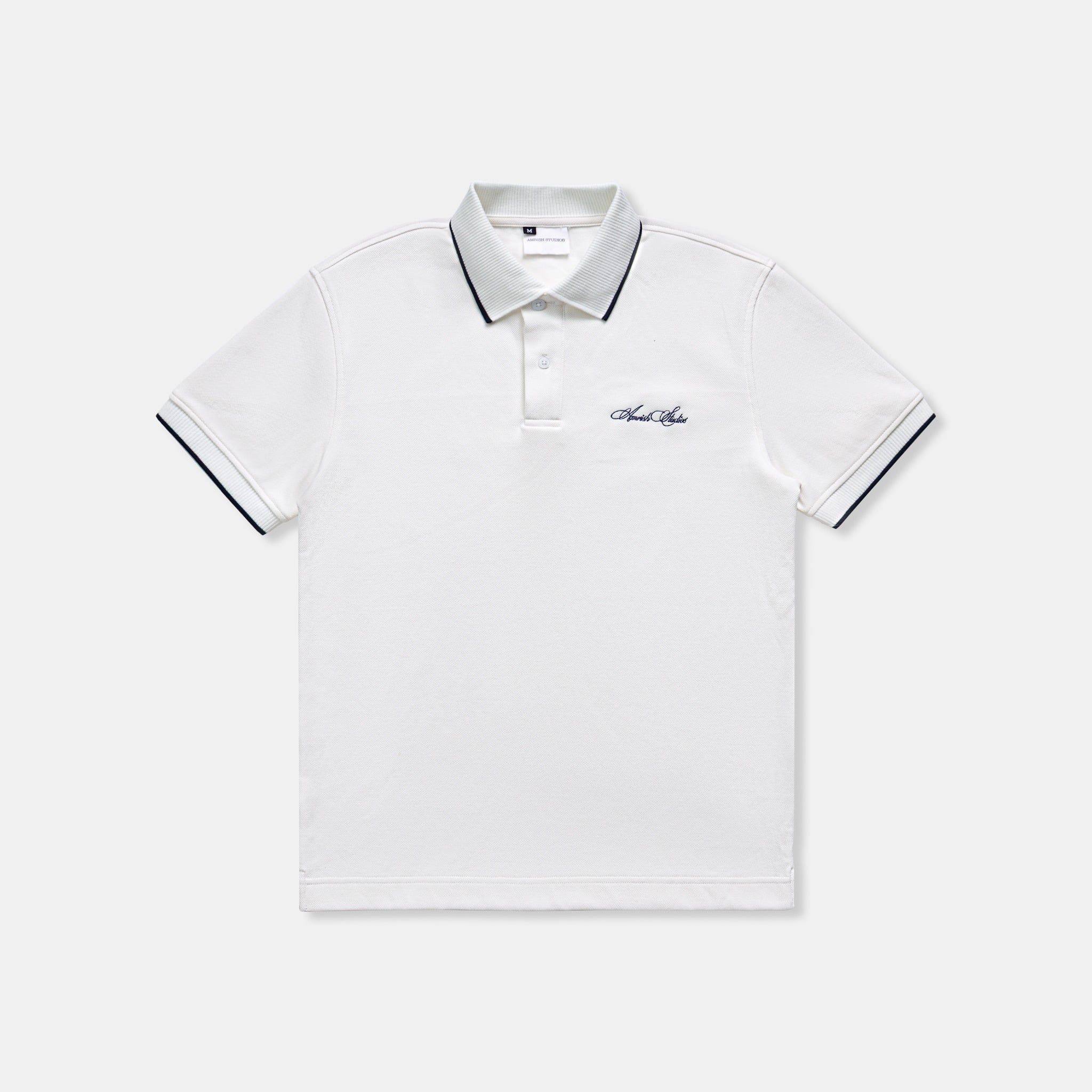  SIGNATURE STRIPED POLO SHIRT - WHITE 