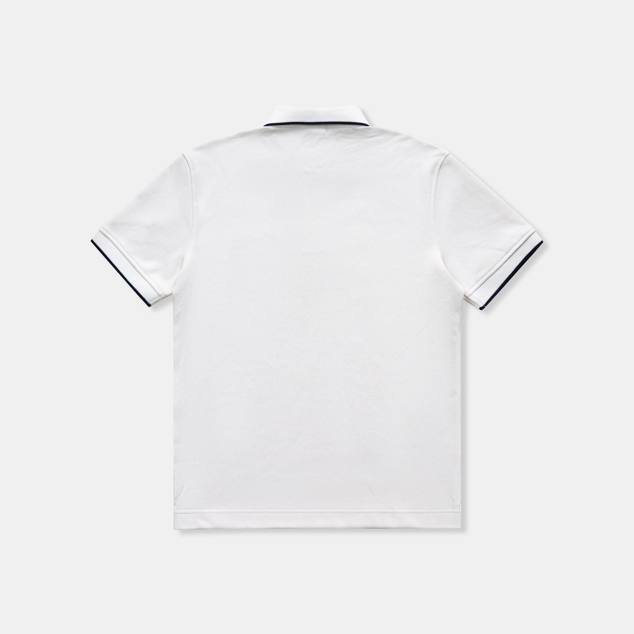  SIGNATURE STRIPED POLO SHIRT - WHITE 