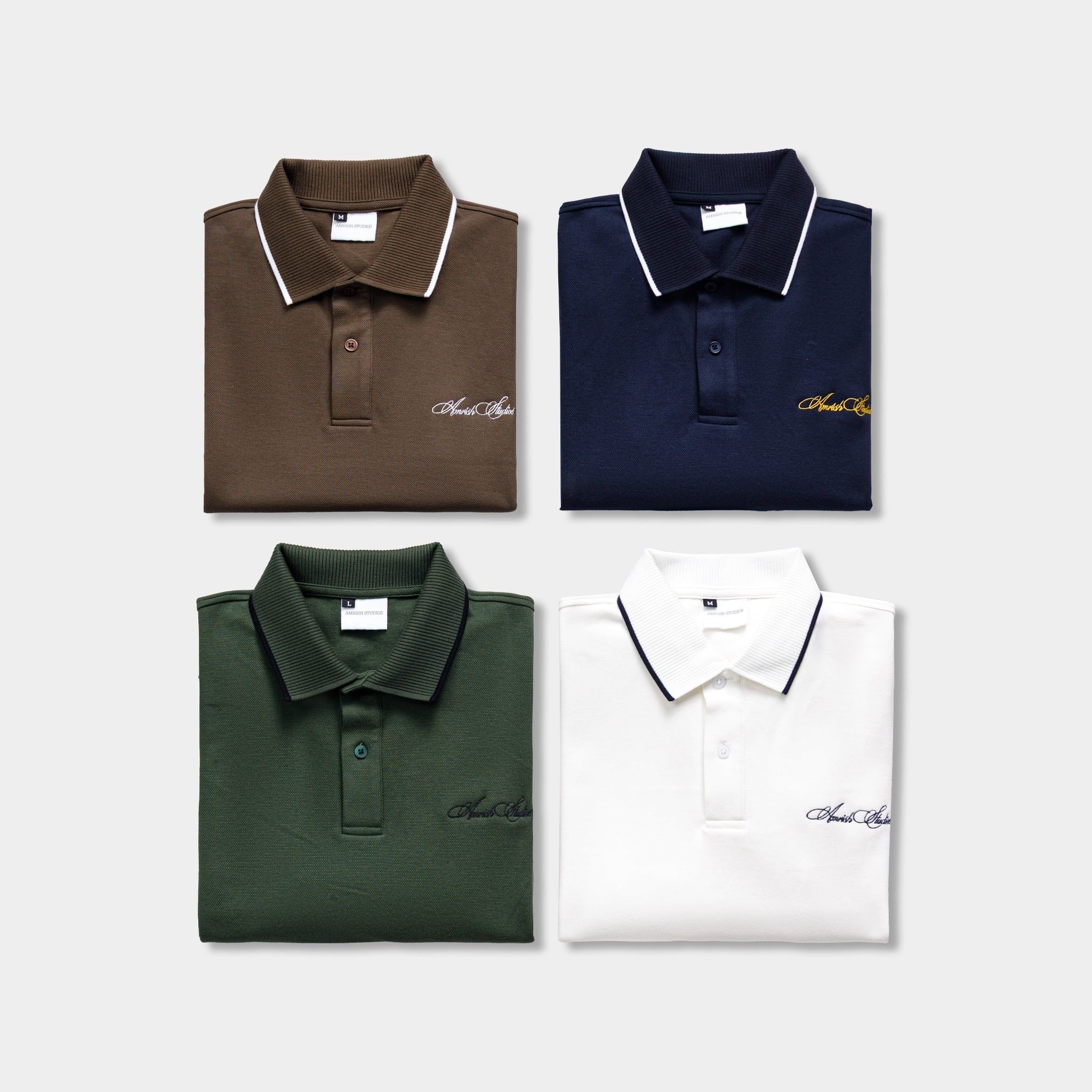  SIGNATURE BASIC POLO SHIRT - BROWN 